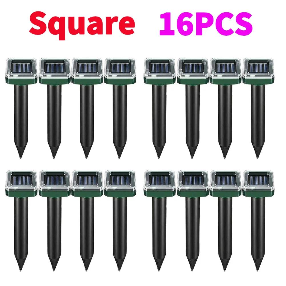 4-20Pcs Solar Animal Repellant Waterproof Ultrasonic Mouse Rat Repellant Anti-Corrosion Repellent Device For Snake Mouse Mole