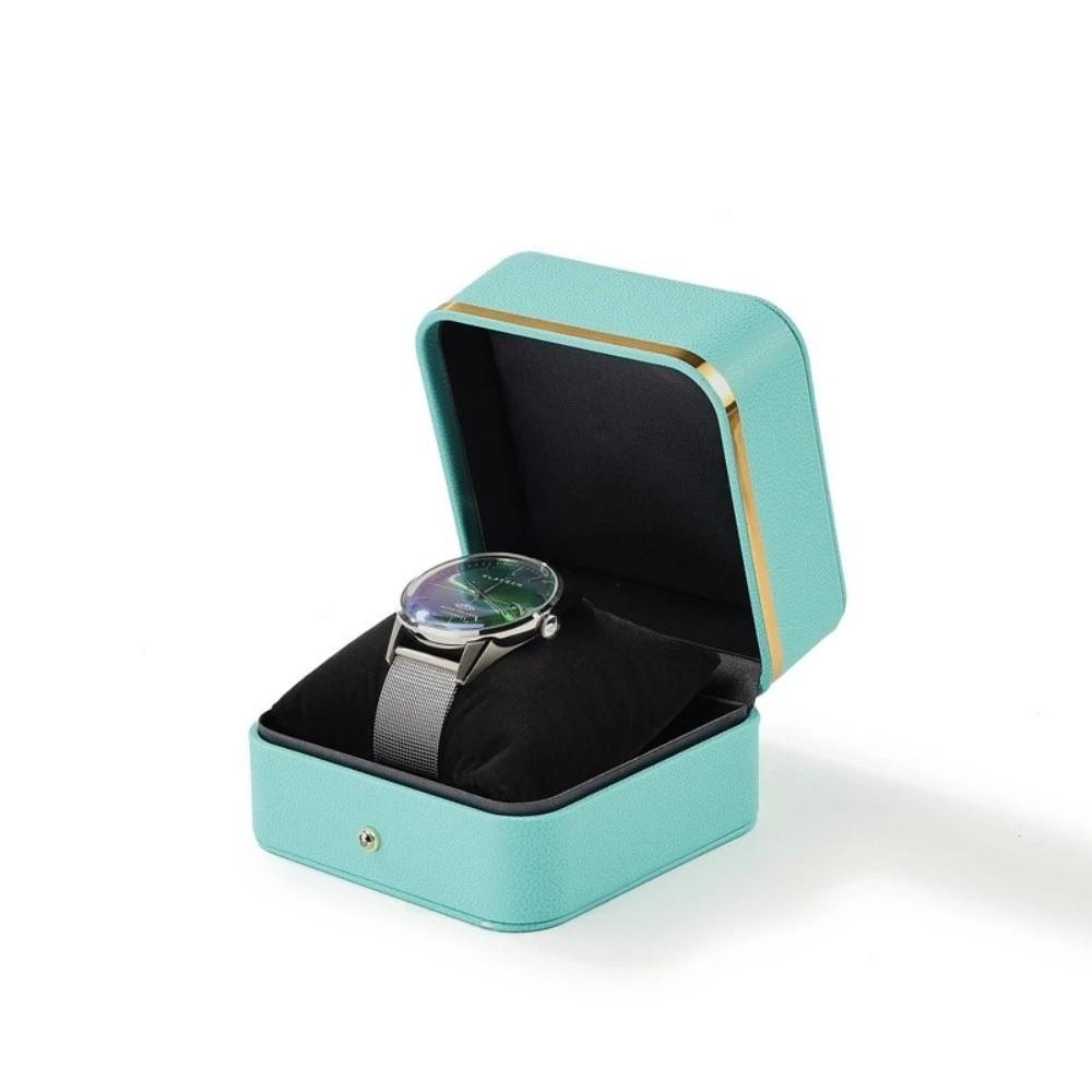 With Watch Pillow Watch Holder Box Gold Trim Gift Packaging Case Luxury Jewelry Organizer Bracelet