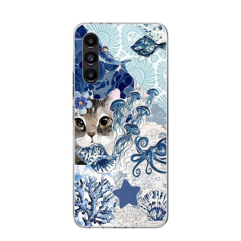 Ocean Starfish Sea Turtle Shark Phone Case For Samsung Galaxy A17 A16 A14 A15 A13 A57 A56 A54 A55 A53 A37 A36 A34 A35 A33 A26 A2