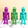 3D-gedruckte Skelett-Actionfiguren Skelett-Ritter-Figuren mit flexiblen Gelenken Sammelbares Neuheitsspielzeug für Kinder Erwachsene Geschenke