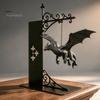 Fantasy Decor for Library Magical Floating Dragon Bookshelf Lamp, Warm LED Night Light, Atmospheric Reading Light Nook Decor, Unique Gift Lovers
