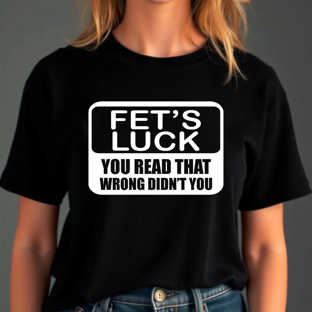 Fet's Luck You Read That Wrong Didn't You Funny Humor Joke Prank T-Shirt