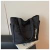 New Canvas Bag Women's Large-capacity Casual Versatile Simple Shoulder Bag Spring and Summer College Student Tote Bag