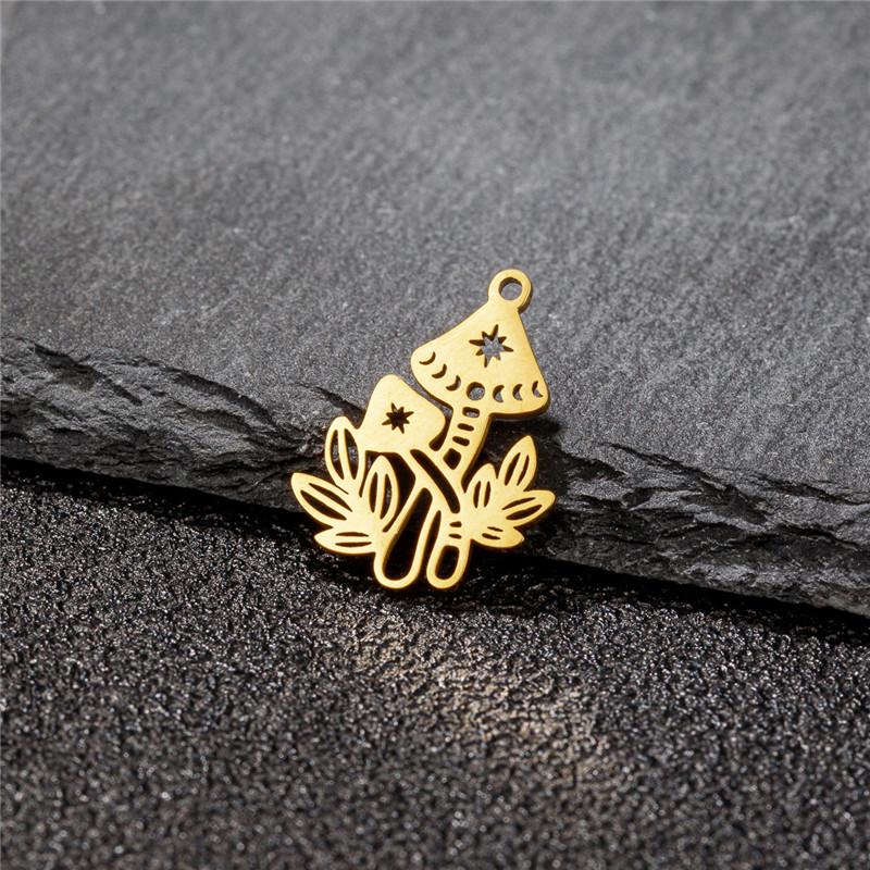 5Pcs/Lot Mini Stainless Steel Charms Fashion Metal Leaf Flower Butterfly Sun Pendants for Makings DIY Jewelry Handmade Craft