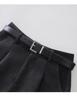 Plus Size Women's High Waist Woolen A-Line Shorts - Autumn/Winter Slimming Wide-Leg Pants