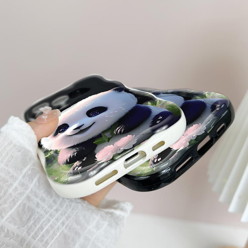 Roztomilý kreslený vzor s krémovou texturou Pouzdro s měkkým silikonovým zvlněným okrajem pro Samsung