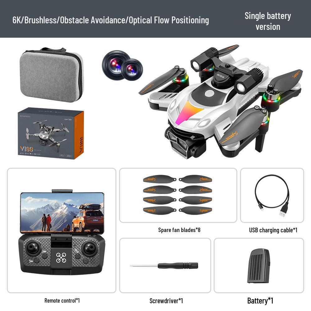 V188 Drone 8K HD Aerial Photography, Long Battery, Four-Axis, Brushless Obstacle Avoidance, Remote Control Airplane Toy