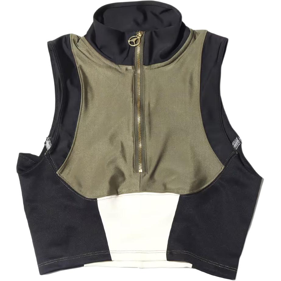 Jordan Aleali May Color Block Zip Sleeveless Top Women tops DJ0628-222 S
