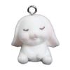 Cute Flocking Pendant Set for DIY Jewelry Making Colorful Flocking Pendants Keychain Decoration for DIY Jewelry Supplies