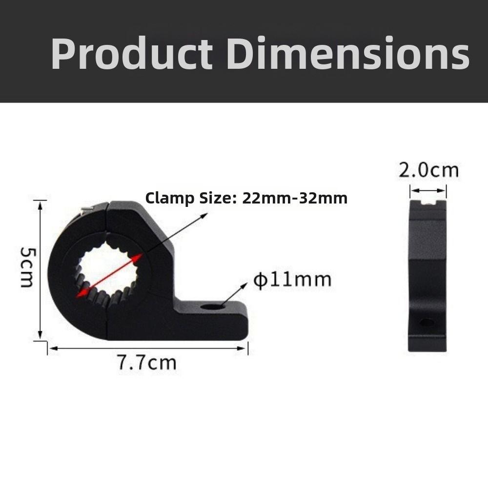 Black Car Motorcycle Headlight Clamps Motorcycle Modification Pipe Clamp For Truck Auto ATV