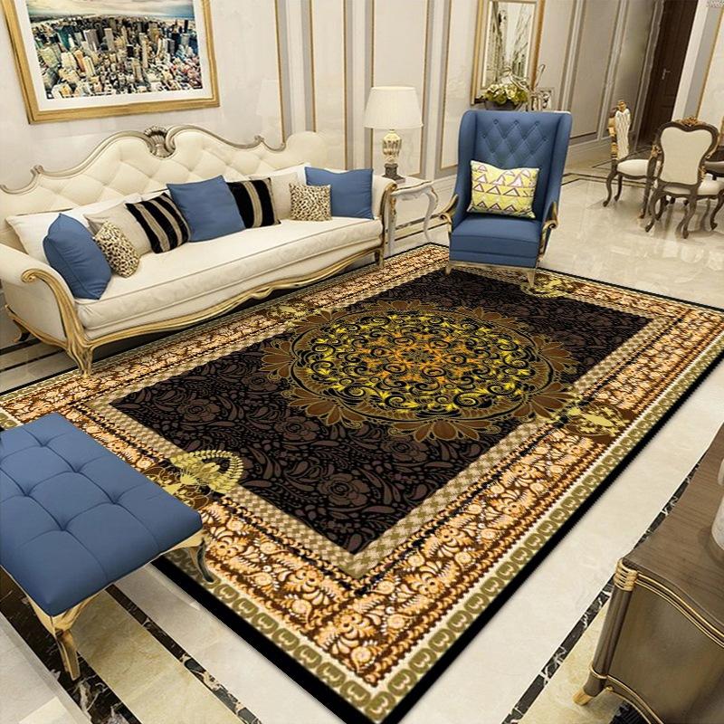 Bohemian Retro Carpet for Living Room Bedroom Mat Non-Slip Area Rug Persian Geometric Carpets Bedside Home Decoration Floor Mat