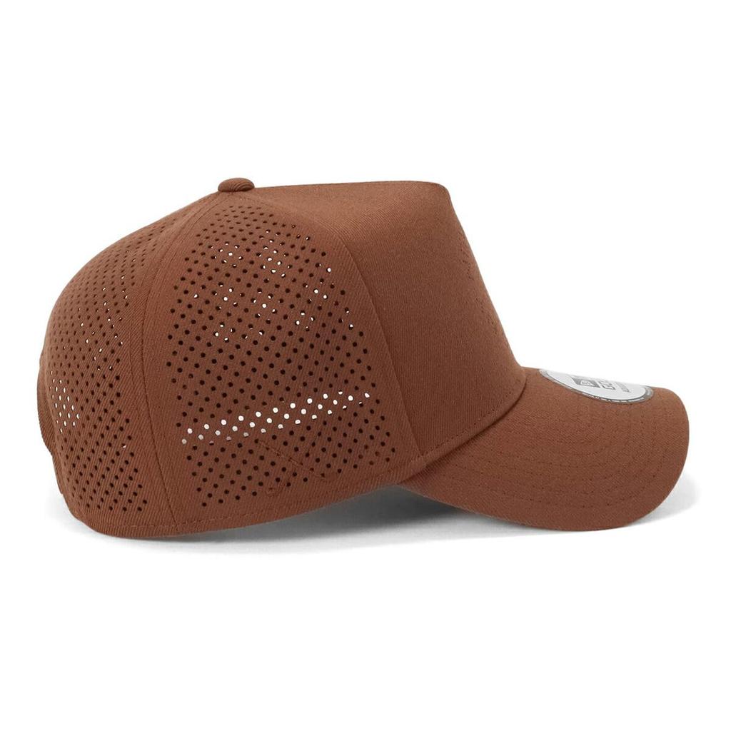 New Era 9FORTY Golf Mesh Cap Tiramisu Laser Exclusive To and Sun UV Cool Various Outfits A-Frame (14607832 NER32G0020), Brown, Perforated, ONSPOTZ,