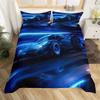 Racing Car Duvet Cover Kids Extreme Sports Game Quilt Cover Twin For Boys Microfiber Cool Speed Automobile Honeycomb Bedding Set