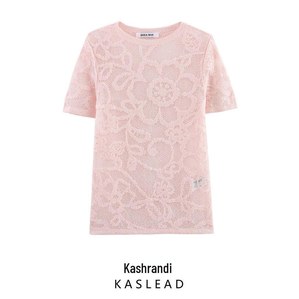 Women's 2025 Spring Floral Knit Top - European & American Style