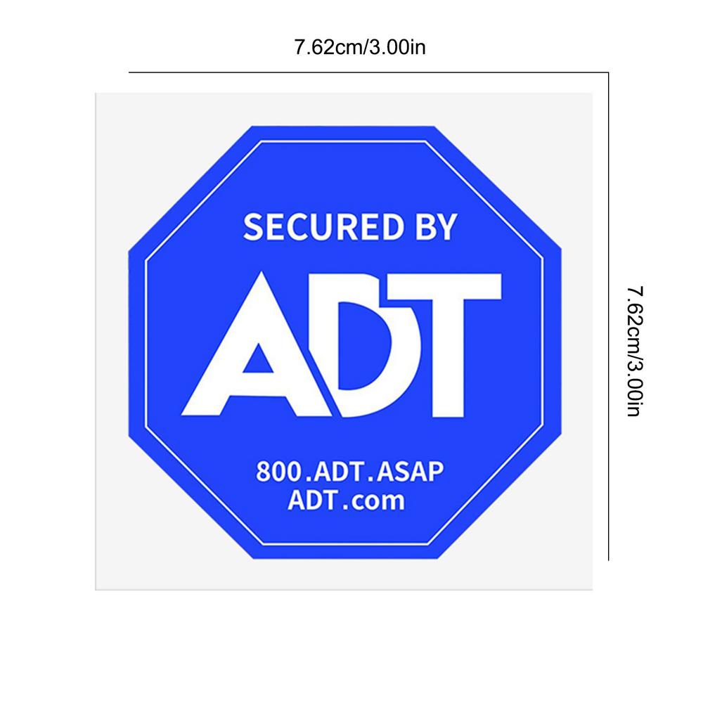 

Водонепроницаемая наклейка безопасности для окна Предупреждение ADT Наклейка на окно Водонепроницаемый материал Наклейка Декаль для отеля Дома Магазина и