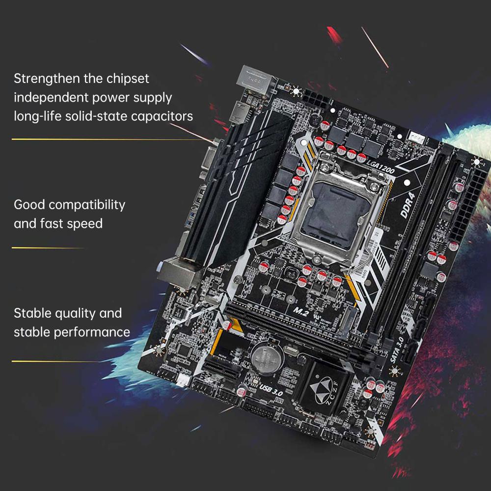 H410 Gaming Motherboard 2666MHz Frequency LGA1200(Intel 10th Gen) Compatible with Core I3i5i7i9