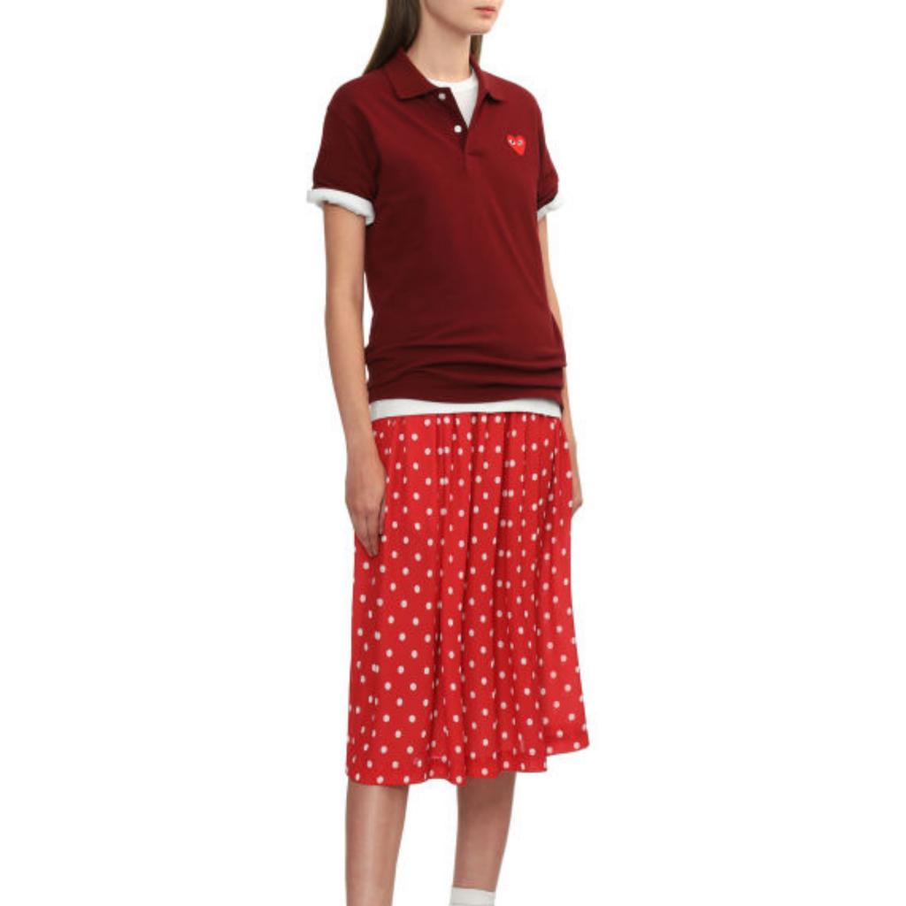CDG Play Polo Shirts Unisex Polo Collar Moderate Straight Fit CPXPOAXT0060M
