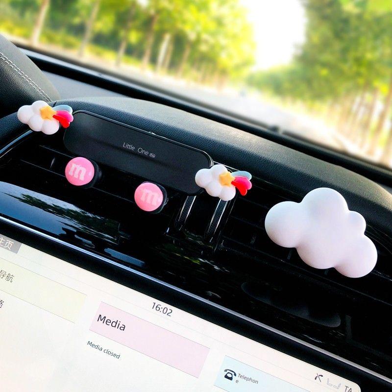 Car Phone Holder 2022 New Model Cute Cartoon Car Air Vent Decoration Navigation Support for Girls