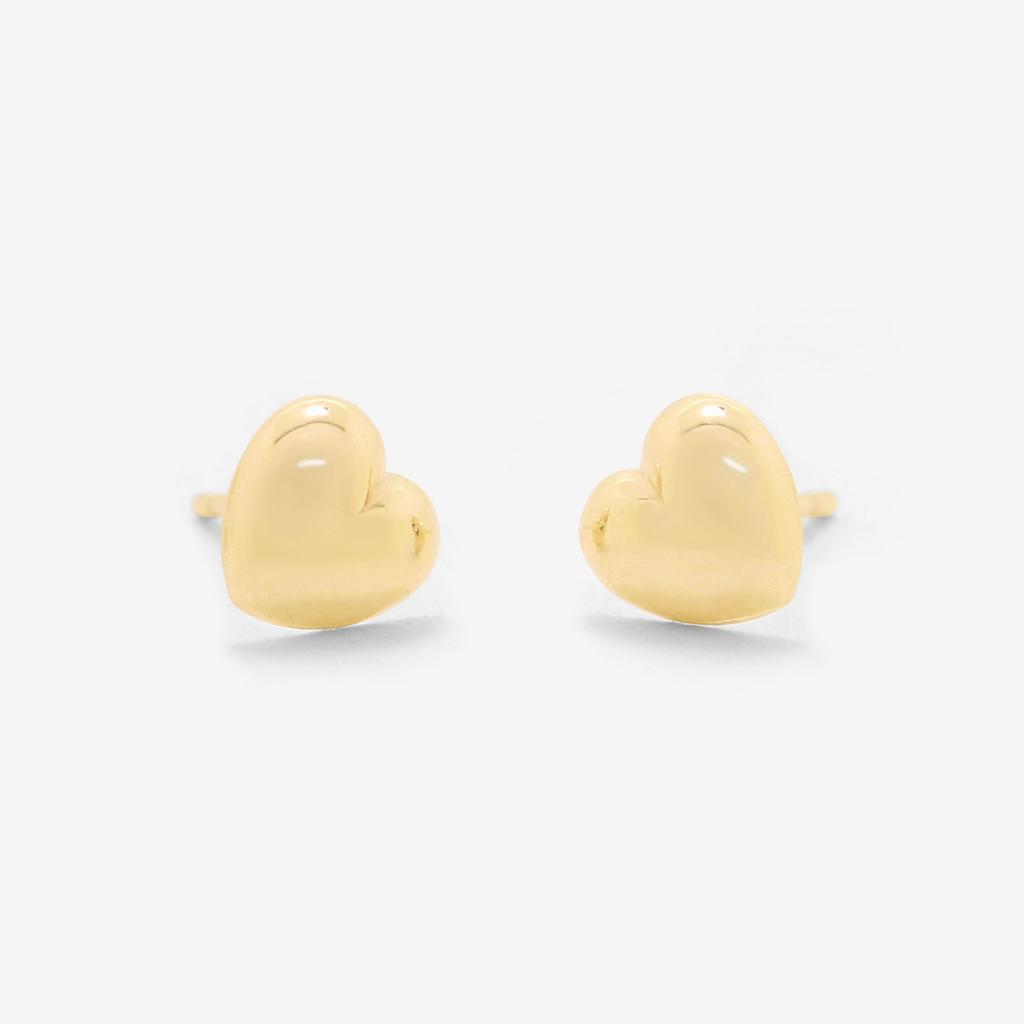 ESTELLE [Official] Women's 10K Yellow Gold Heart Motif Earrings 0202-3252-0019-0000