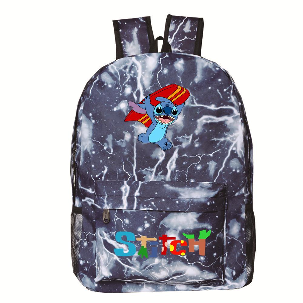 School Bag Cartoon Backpack Star Lightning School Bag Student Polyester Casual Printed Backpack Travel Bag