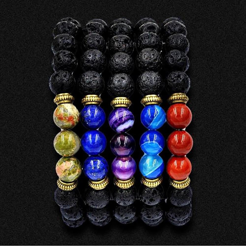 

Браслет унисекс Лев Эластичный браслет из бисера Тибетский шарм Браслеты на удачу