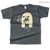 Unisexs Cotton Cute Ghost Holding Cat Graphic High Quality T Shirt Street Casual Style Tee for Unisex and Women