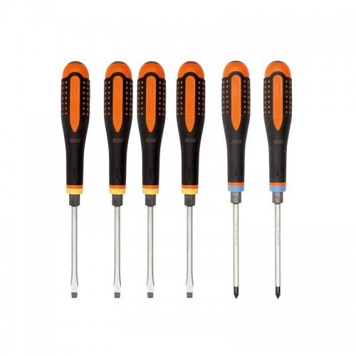 Bahco Be-9882tb Ergo Through Blade Screwdriver Set, 6 Piece