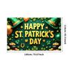 St Patricks Day Backdrop Banner Leprechaun Hat Shamrock Party Background Celebration Photography Props Event Supplies Decoration