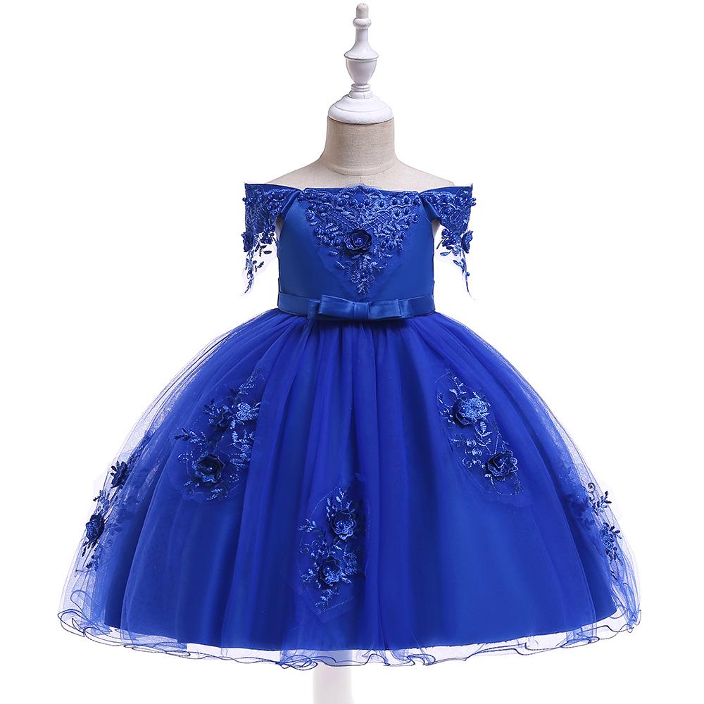 2025 European & American Mesh Princess Catwalk Flower Girl Dress