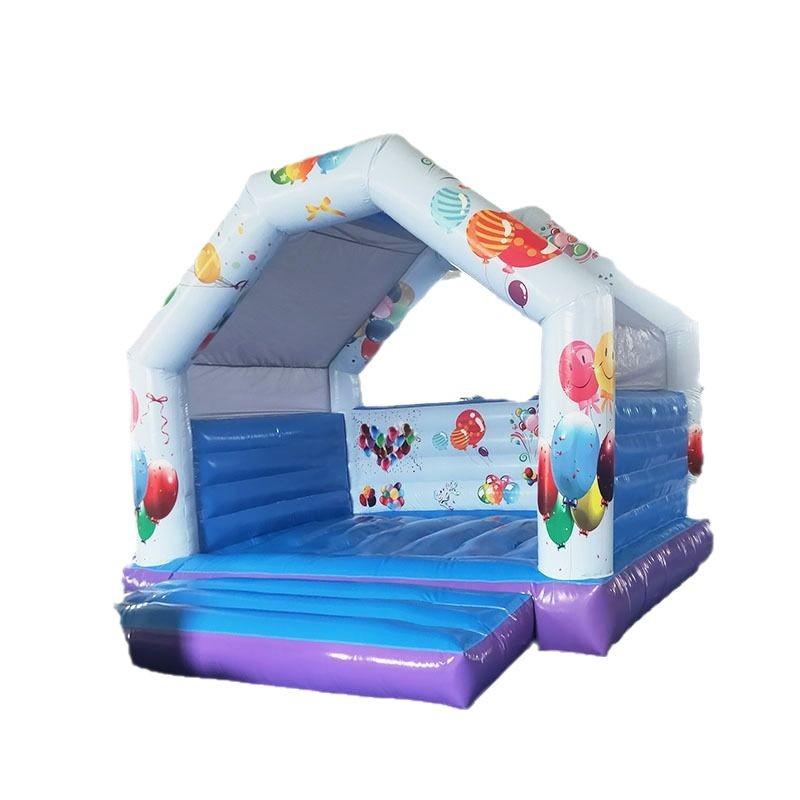 Ocean-Themed 4x4 Inflatable Kids' Castle Playground with Blower.