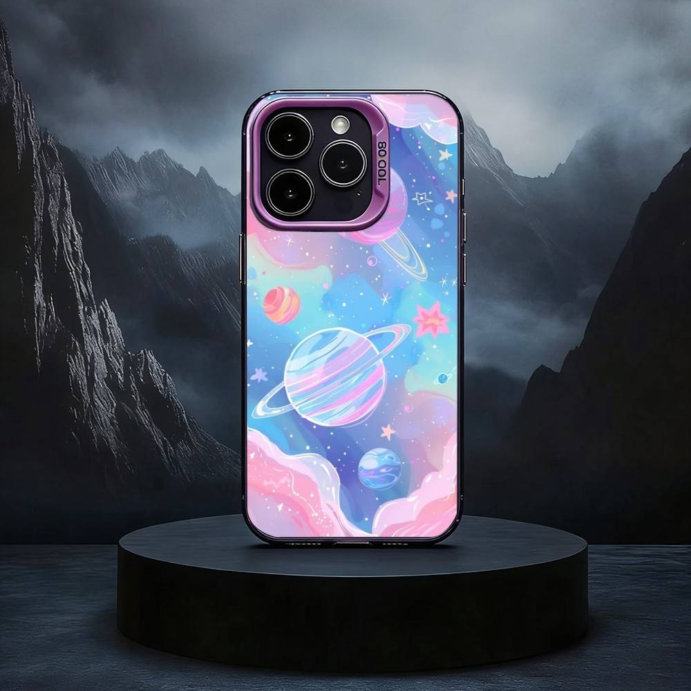 S-Space For Galaxy Art Black Candy Silver Phone Case Phone Case For iPhone17,16,15,14,13,12,11 Plus,Pro Max