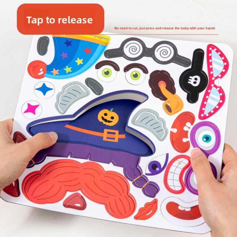 Non-Toxic New Magnetic Children'S Puzzle Early Education Cross-Border Face Changing Princess Dress-Up Sticker Cognitive Educational Toys