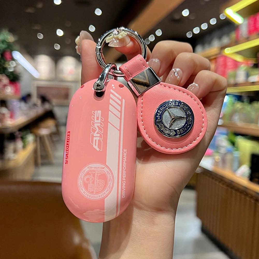 Autosticker Auto Sleutelhoesje Cover Beschermer Shell voor Mercedes Benz AMG C S Klasse W206 W223 S350 C260 C300 S400 S450 S500 Sleutelhanger