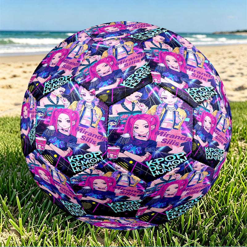K Print Size 5 Soccer Ball, PU Wear Resistant Football for Match Training and Daily Practice, Birthday Gift for Soccer Fans