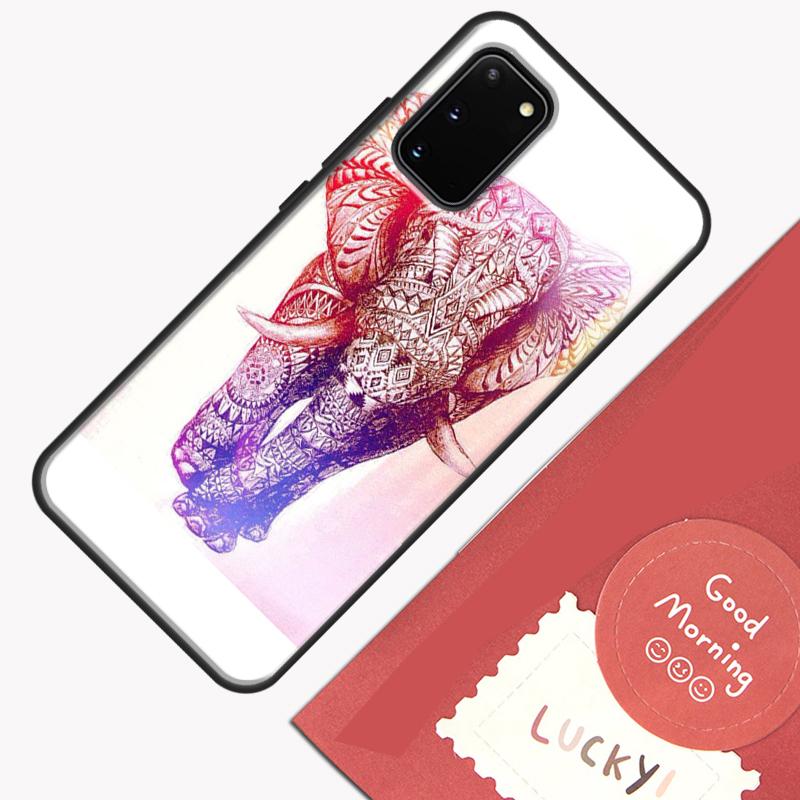 Elephant Floral Tribal Phone Case For Samsung Galaxy S26 S25 Ultra S20 S21 S22 S23 S24 S10 Plus S25 FE Cover Shell