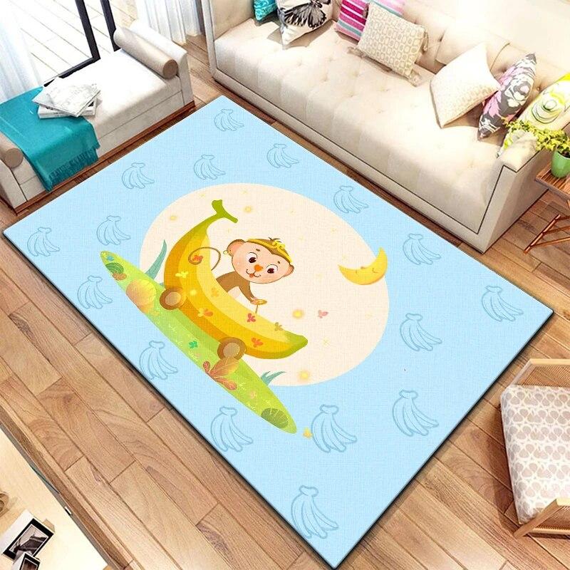 Zwölf chinesische Sternzeichen-Tiere malen Teppich für Wohnzimmer, großer Teppich, schwarzer weicher Teppich, Heimdekoration, Matten, Boho-Teppiche