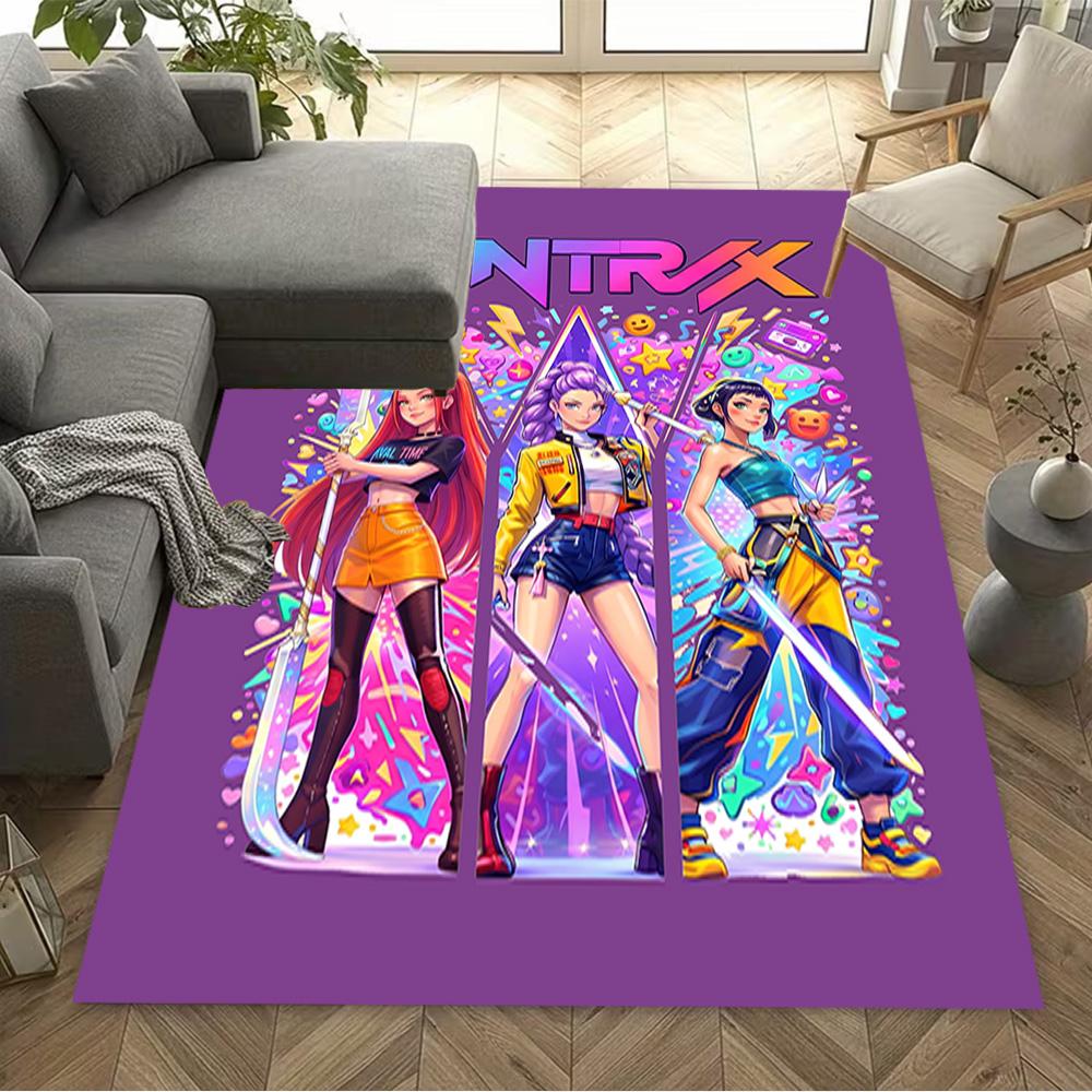 Cyberpunk Fashion Heroes Floor Mat Suitable for Study room Playrooms Dining Room Balcony Antislip Carpet Anime Office Decor