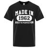 Made In 1962 Aged To Perfection Men Women Tee Clothes Hip Hop Breathable Cotton T Shirt Short Sleeve Tops T-Shirt 80528 - Men...