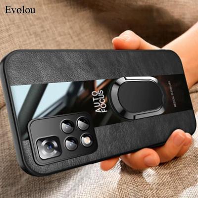 Plexiglas PU Leder Stand Handyhülle für Xiaomi Redmi Note 11 Pro 11s 10 4G 5G 10 Pro Max 9 Pro 8 K40 K30 K20 Magnetische Ringhalter Hüllen