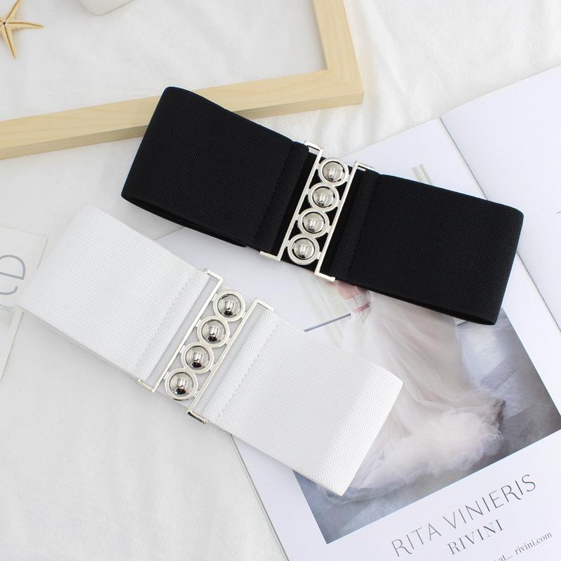 Rochie Simplă de Damă Talie Elastică Sigiliu Lat de Talie Curea Elastică Decorativă Trei Mărimi