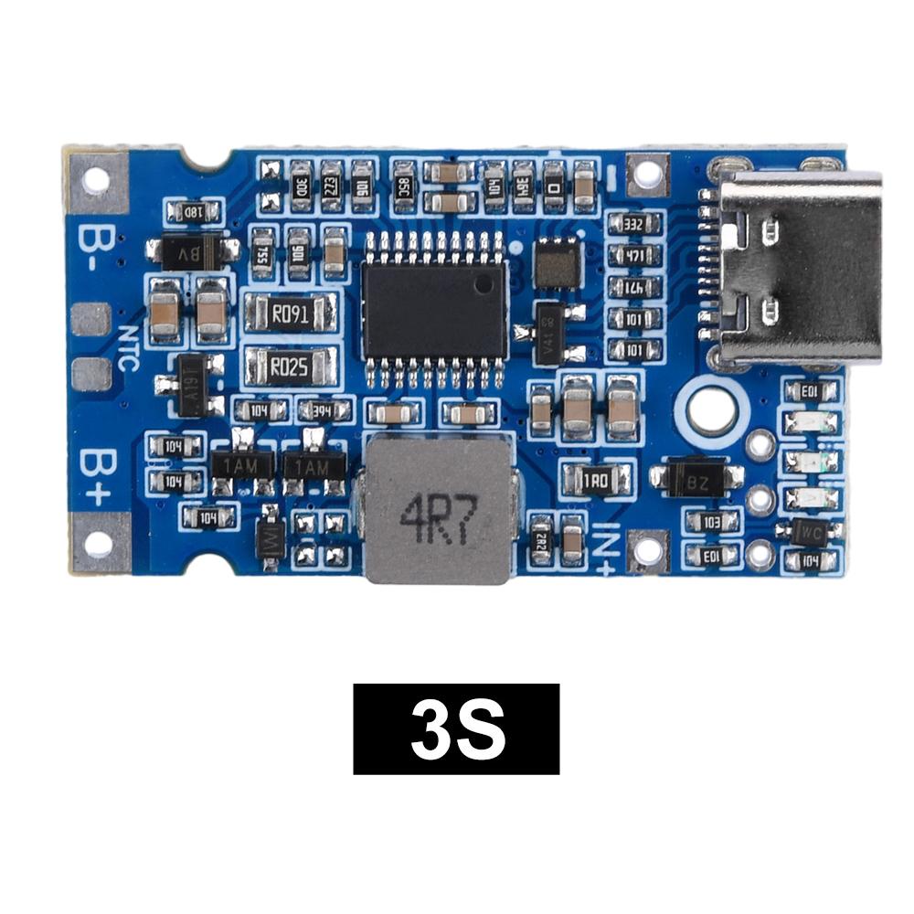 

Type-C 2S 3S 4S BMS 4.5V-15V 18W 2A Модуль зарядки літієвої батареї Підтримка плати швидкої зарядки QC