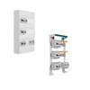 3-row Pre-equipped Panel 2 RCD 40A + 1 RCD 63A + 10 MCBs + 2 Sockets