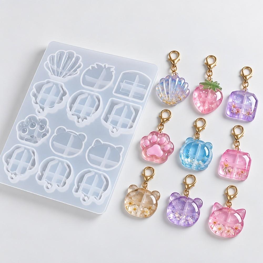 1pcs Reusable Mold Epoxy Resin Mold DIY Craft Supply Keychain Making Kit For DIY Keychains