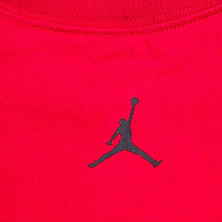 Jordan Solid Color Logo Casual Crew Neck Short Sleeve T-Shirt Men Tops Red 801055-687