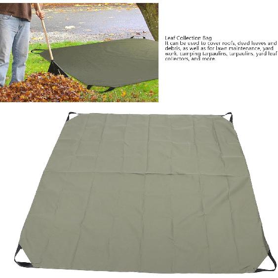 Leaf Collection Bag,Reusable Garden Yard Waste Bag,Oxford Cloth Foldable Leaf Collector Picnic Blanket with Handles,57x57 Inch