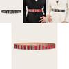 Rock Metal Buckle Belt With Circular Detail And Pin Closure For Youth Fashion And Street Style
