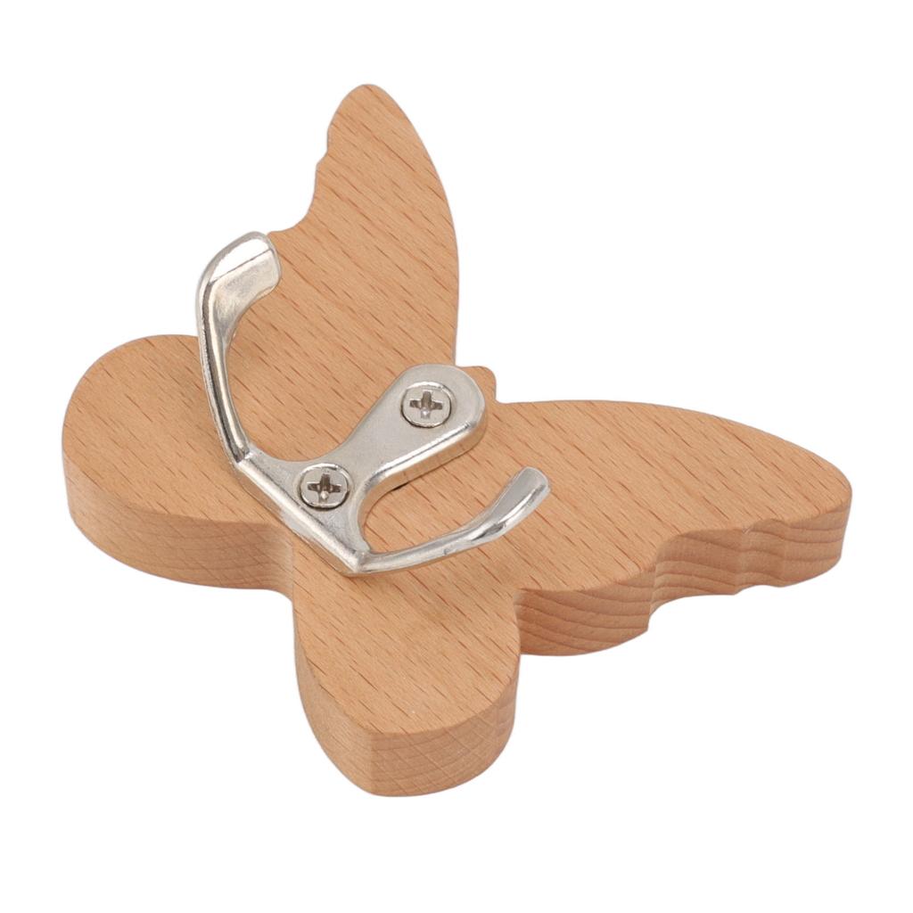 Holz Schmetterling Wandhaken Holz Wandmontierter Kleiderbügel für Mantel Kleidung Hut Handtuch