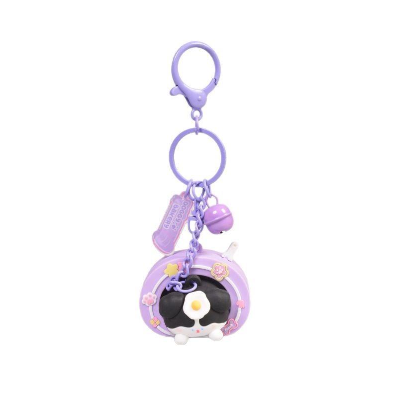 Egg Dog Poached Keychain Backpack Pendant Cartoon Bag Decoration Gifts Kids