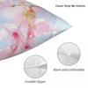 Pink Watercolor Flowers Square Pillowcase Polyester Linen Velvet Creative Decorative Throw Pillow Case Home Cushion Case 45X45