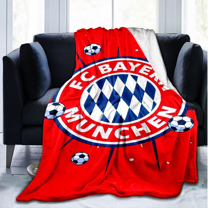 1PC FC Bayern München Printed Soft Flannel Blanket Throw for Adult Bedroom Living Room Sofa Camping Travel Fan Gifts Christmas Gifts